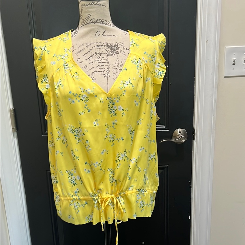 GAP Yellow Floral Women's Top